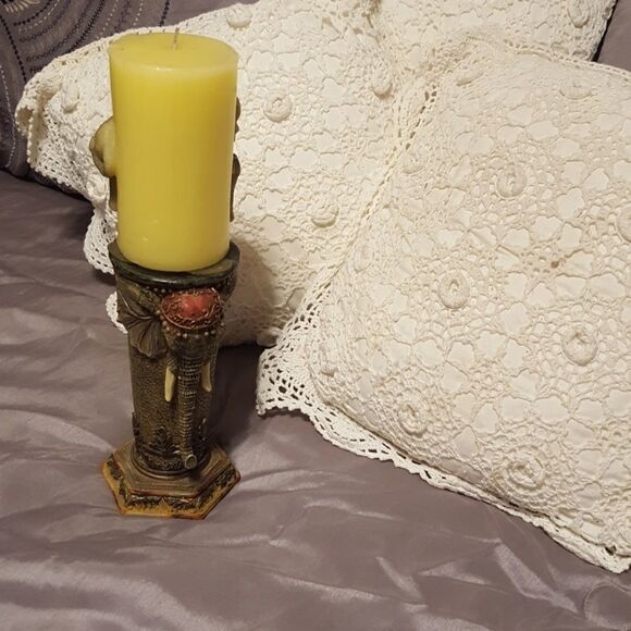 Single candle holder with candle - Picture 4 of 5